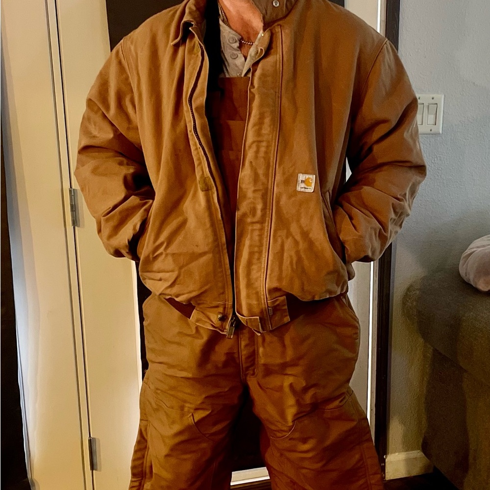 CARHARTT MEN'S FLAME-RESISTANT DUCK BOMBER JACKET